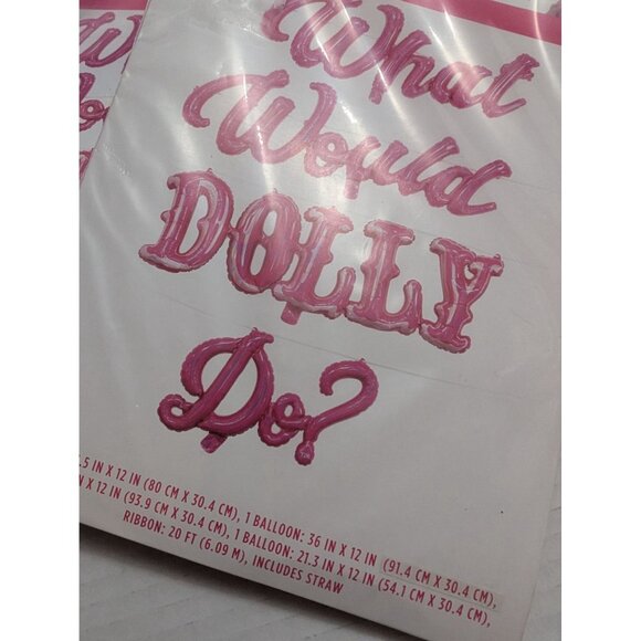 Dolly Parton What Would Dolly Do Air Filled Banner Lot 4 - 4 ballons per pack - Picture 4 of 9